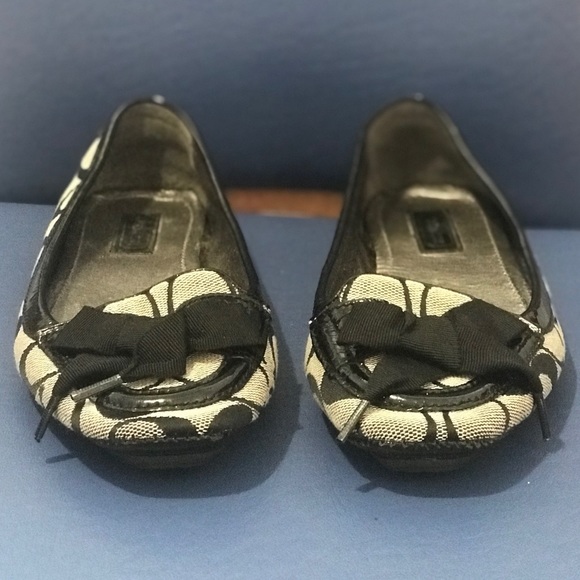 Coach signature canvas/leather flats - Picture 2 of 16